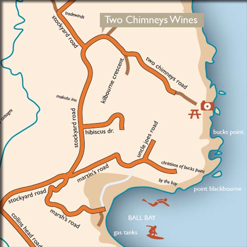 Two Chimneys Wines Location